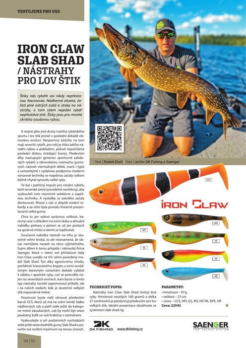 Iron Claw nástraha Slab Shad 21 cm Vzor GS