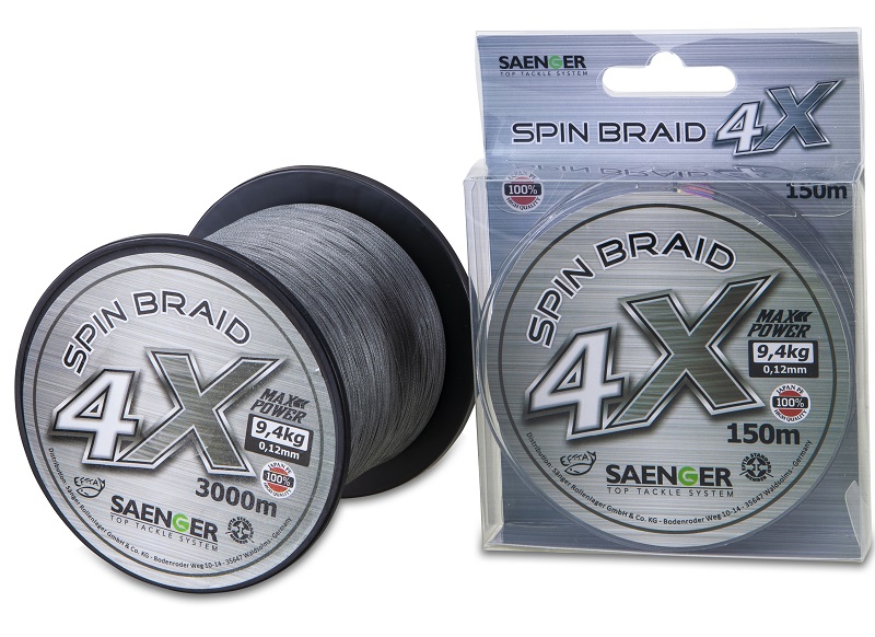 Saenger šňůra 4 X Spin Braid 3000 m/ 0,21mm