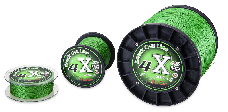 Uni Cat šňůra 4 X Knock Out Line 0,60mm, 3000m, 56 kg