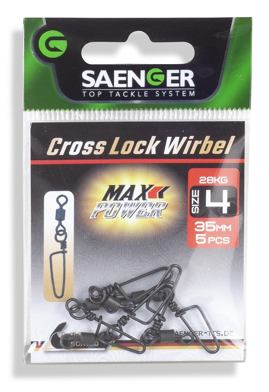 Saenger obratlík s bezpečnostní karabinkou Cross Lock Wirbel 6 31mm, 5ks/bal