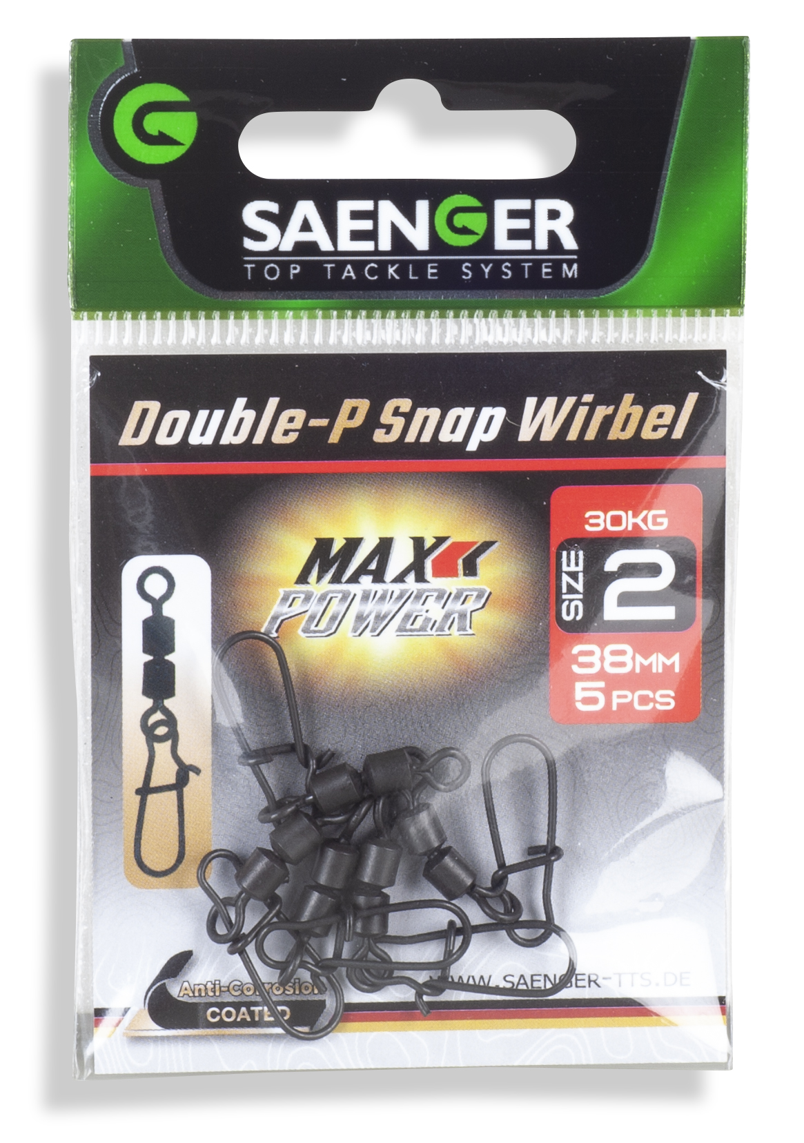 Saenger dvojitý obratlík s karabinkou Double-P, velikost 27 mm