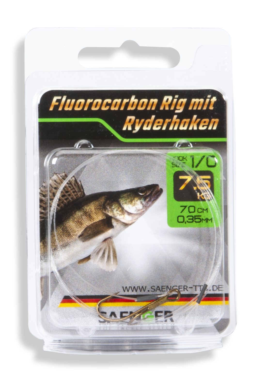 Saenger fluorocarbon s dvojháčkem, vel. 4, 55  cm/0,30 mm