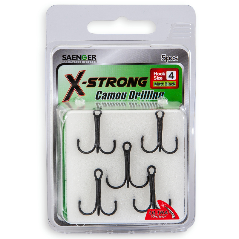 Saenger trojháček X-Strong Camou 4/0 5ks