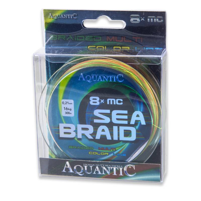Aquantic šňůra osmipramenná MC Sea-Braid 0,33 mm 300 m multicolor