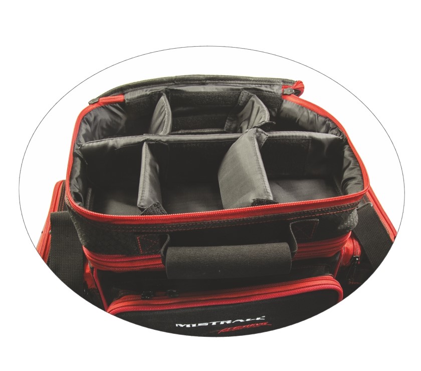 Mistrall rybářská taška 86x43x35 cm, černo-červená