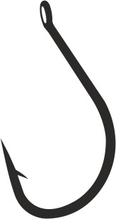 Mistrall háček Idumezina s očkem, velikost 4, black nickel, 10 ks/bal