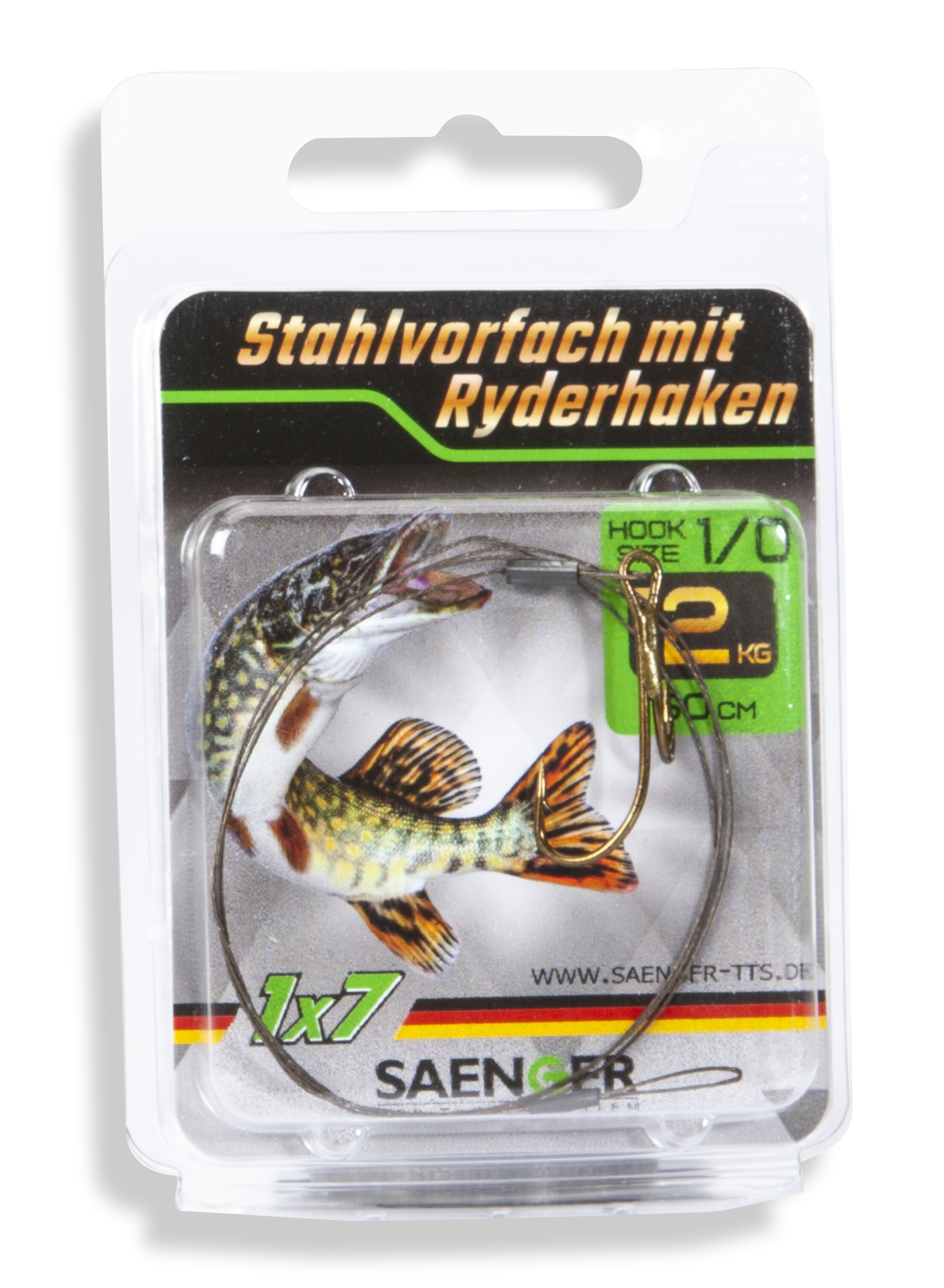 Saenger lanko s dvojáčkem Ryder hook , vel. 1, 50 cm/9kg