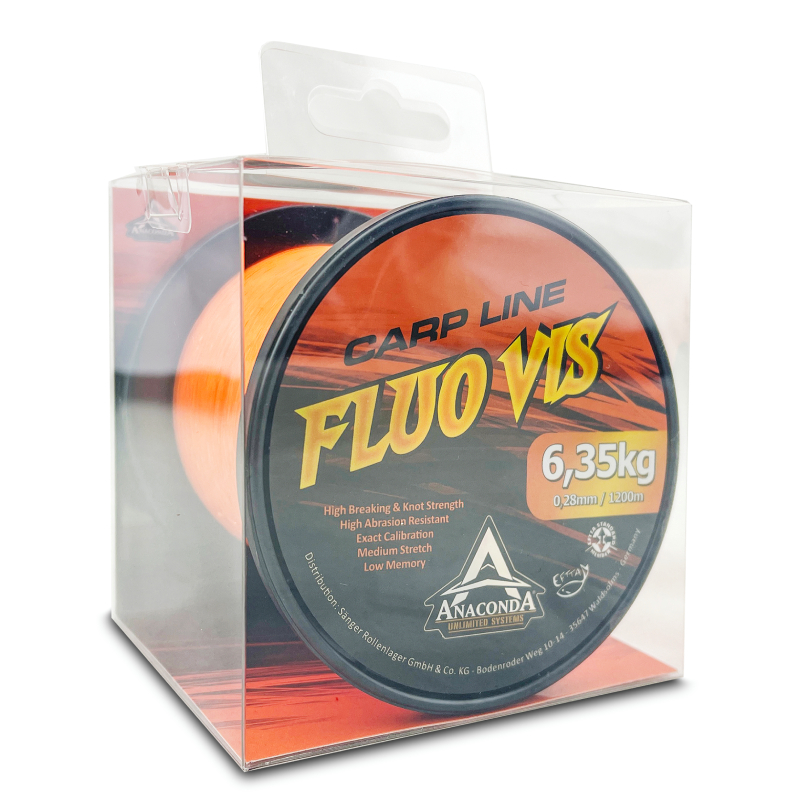 Anaconda vlasec Fluo Vis 0,30 mm 1200 m oranžová