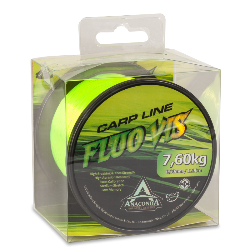 Anaconda vlasec Fluo Vis 0,26 mm 1200 m zelená