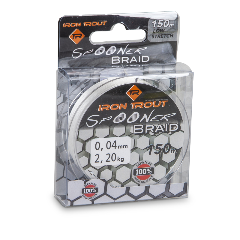 Iron Trout šňůra Spooner Braid 150 m, 0,06 mm, bílá