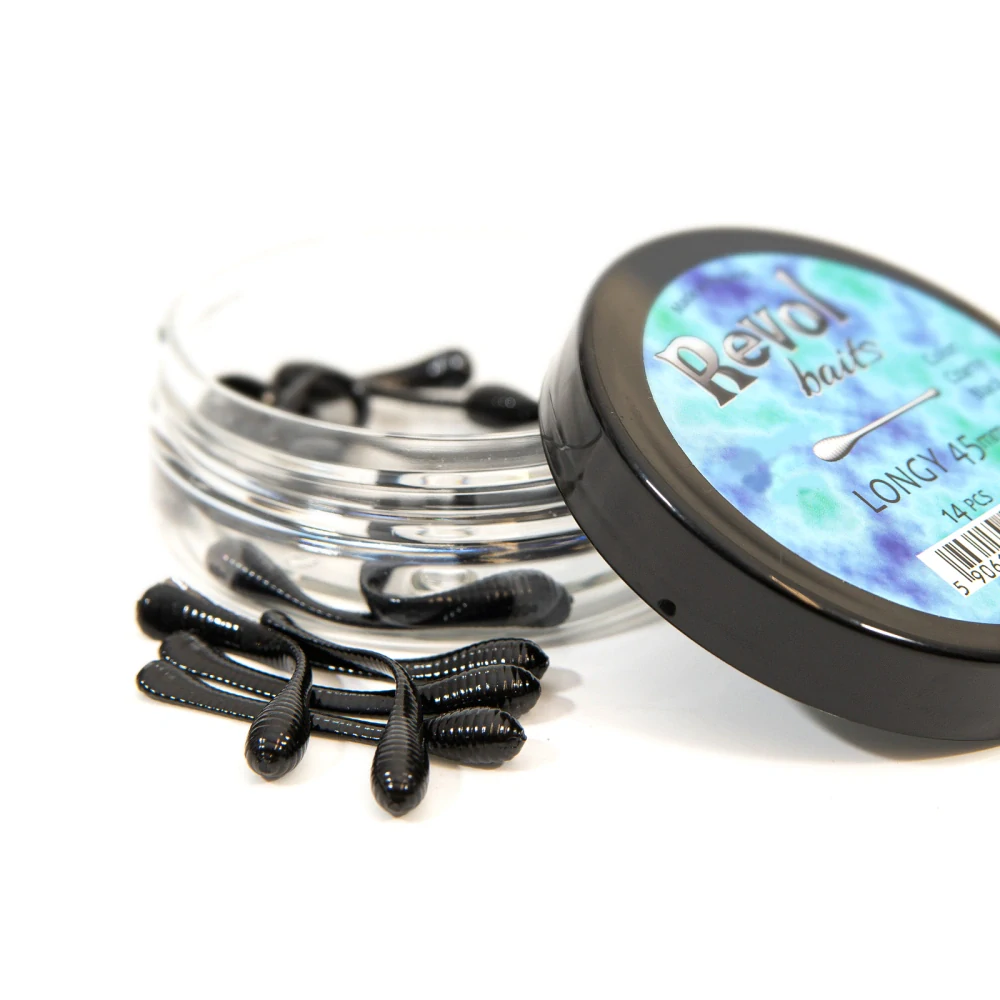 Revol Baits nástraha Longi 45mm příchuť sýr-česnek, barva černá 14ks