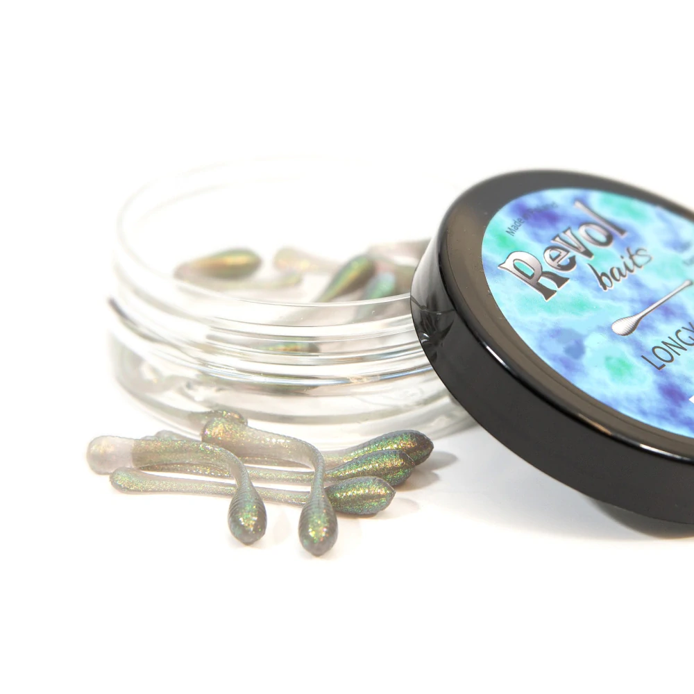 Revol Baits nástraha Longi 45mm příchuť krevetka, barva šedý chameleon 14ks