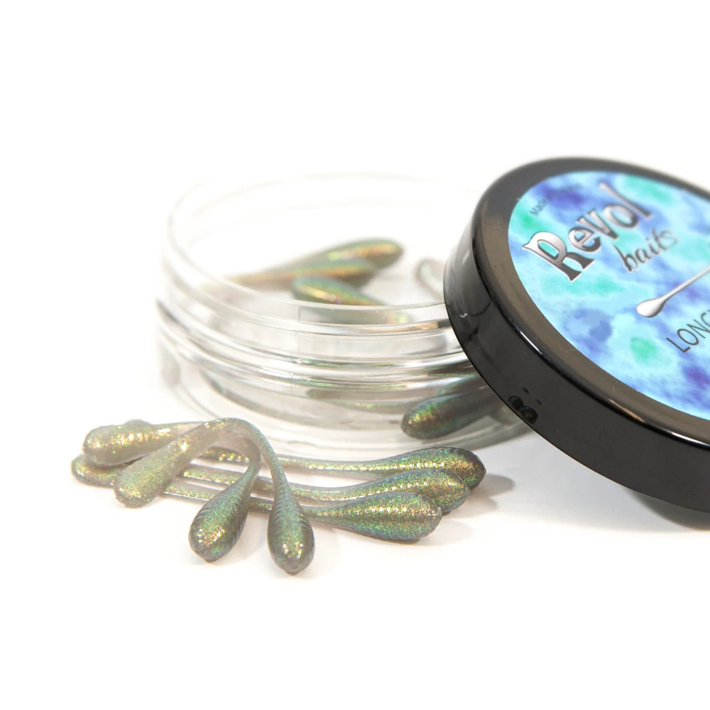 Revol Baits nástraha Longi 60mm příchuť krevetka, barva šedý chameleon 12ks