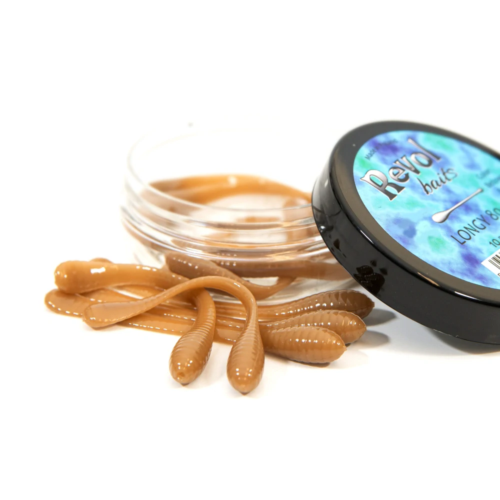 Revol Baits nástraha Longi 80mm příchuť krevetka, barva béžová 10ks
