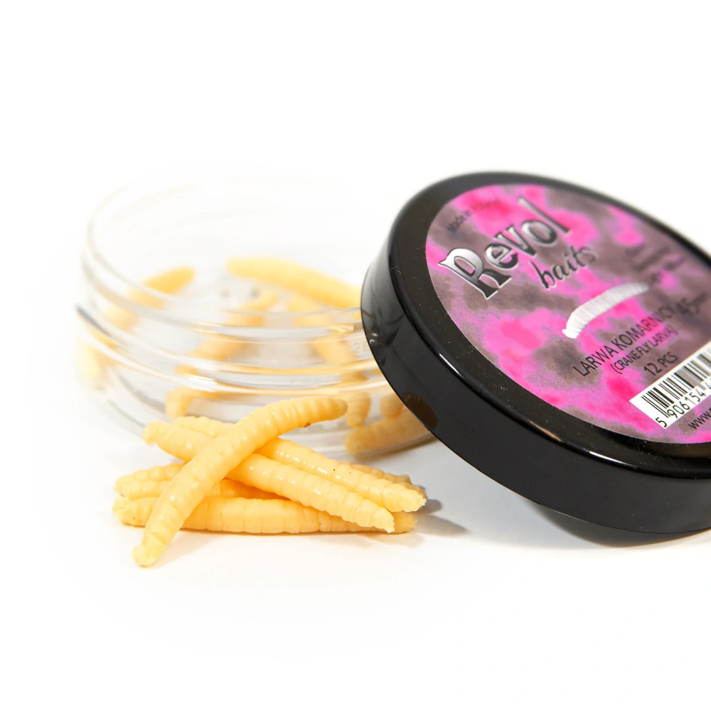 Revol Baits nástraha Crane Fly larva 45mm příchuť krevetka, barva světle žlutá 12ks