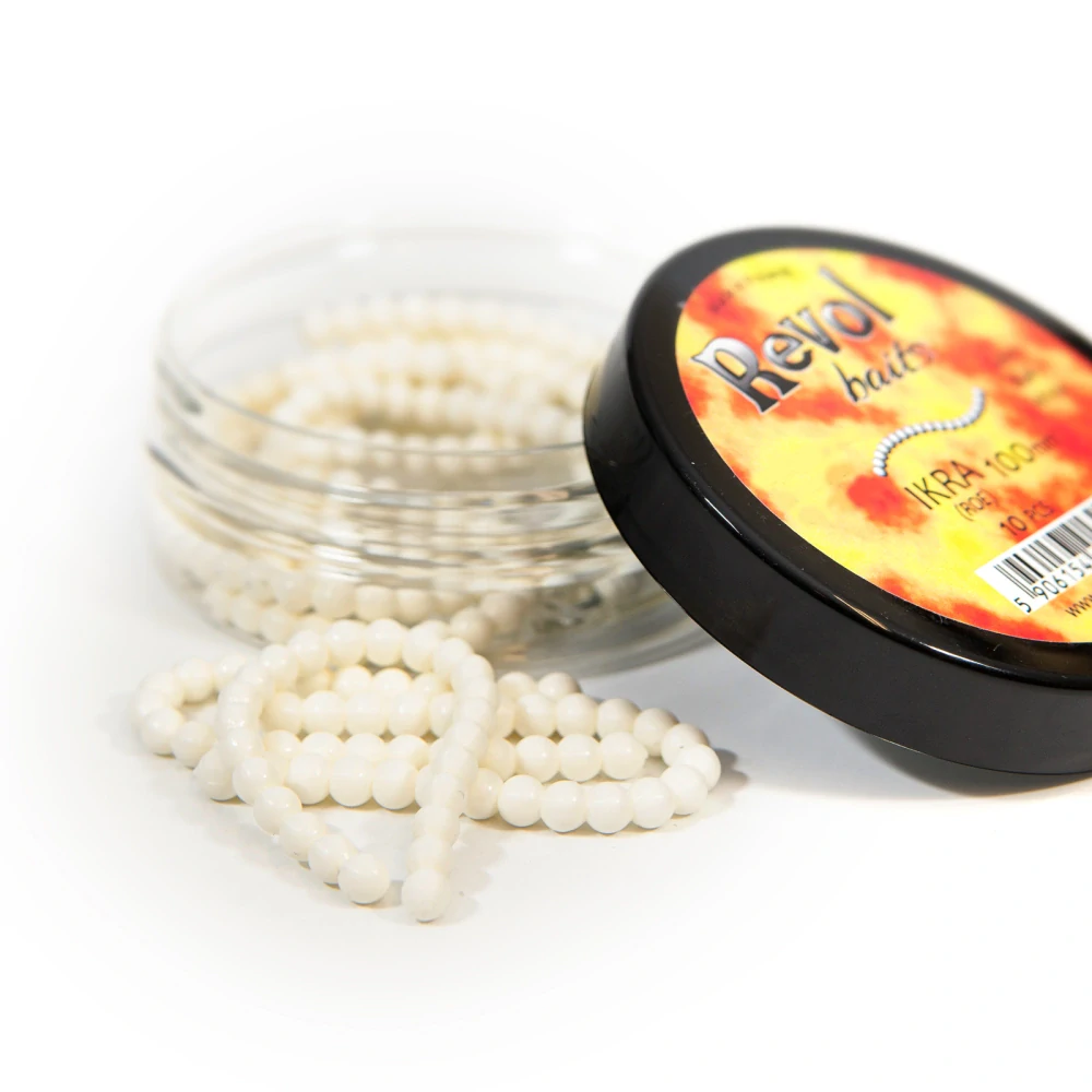 Revol Baits nástraha Roe 100mm příchuť krevetka, barva bílá 10ks