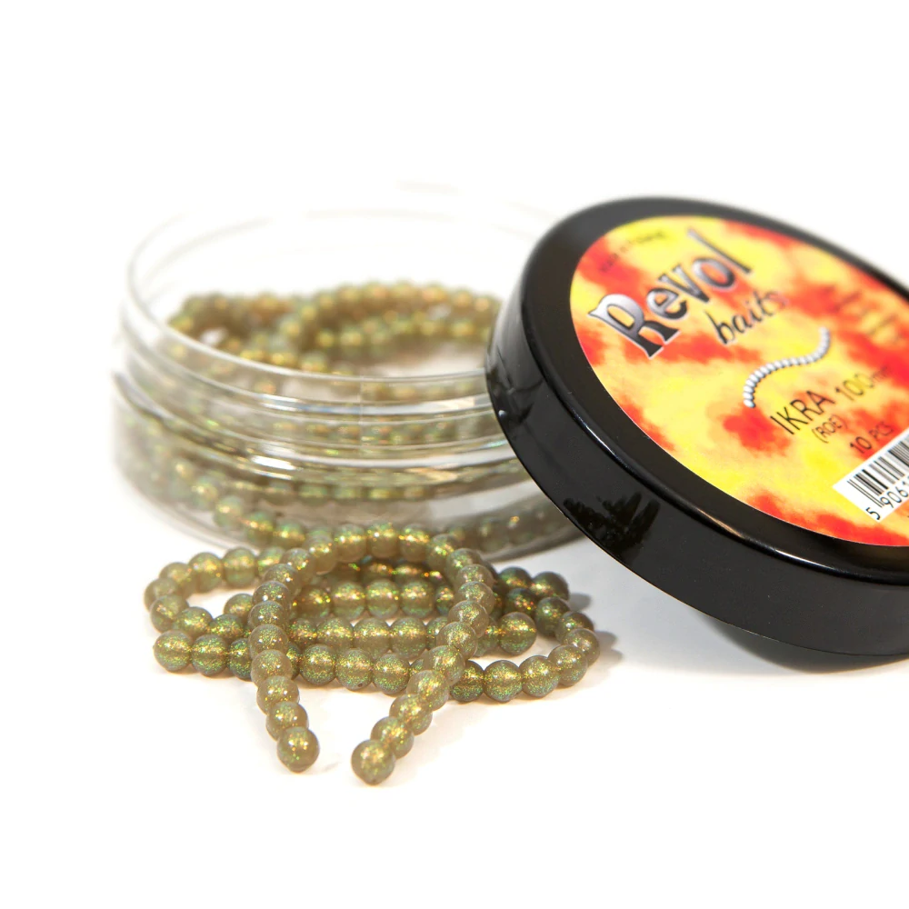 Revol Baits nástraha Roe 100mm příchuť sýr-česnek, barva šedý chameleon 10ks