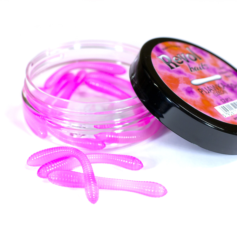 Revol Baits nástraha Leech 50mm příchuť sýr-česnek, barva růžová UV 12ks