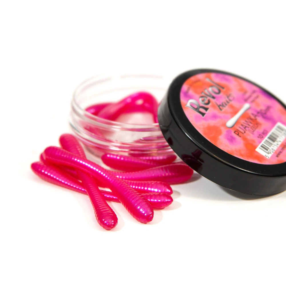 Revol Baits nástraha Leech 70mm příchuť krevetka, barva růžová perleť 10ks