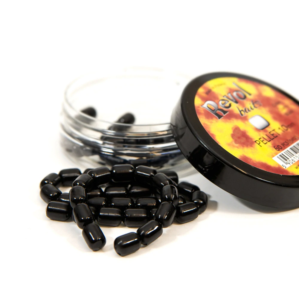 Revol Baits nástraha Pellet 10mm příchuť krevetka, barva černá 60ks