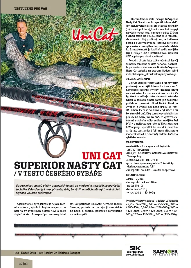 Uni Cat prut Superior Nasty Cat 2,70m 180–400g