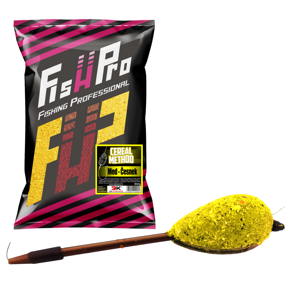 Fish Pro krmítková směs Cereal Method med-česnek 800g
