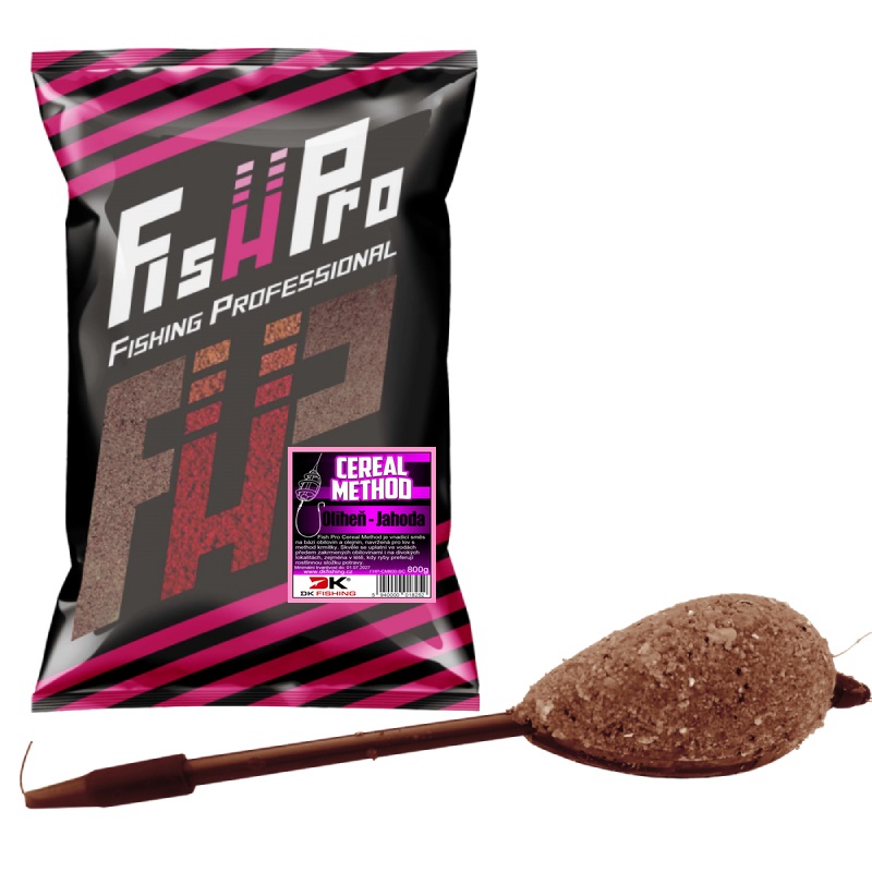 Fish Pro krmítková směs Cereal Method oliheň-jahoda 800g