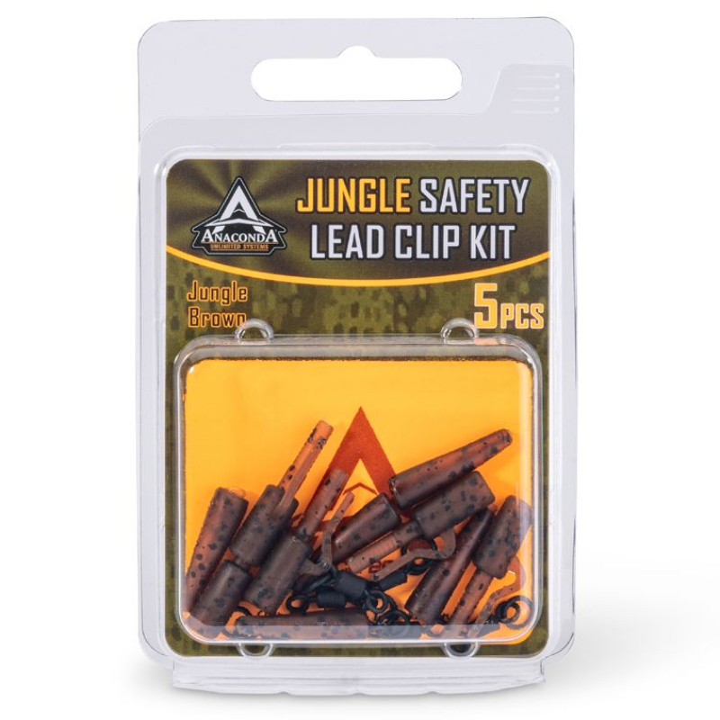 Anaconda sada Jungle Safety Lead Clip Kit jungle hnědá 5ks