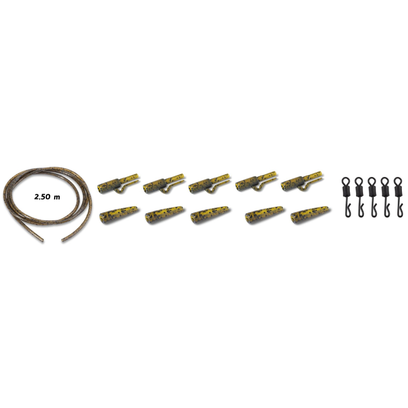 Anaconda Quick Change Safety Lead Clip Kit jungle zelená 5ks