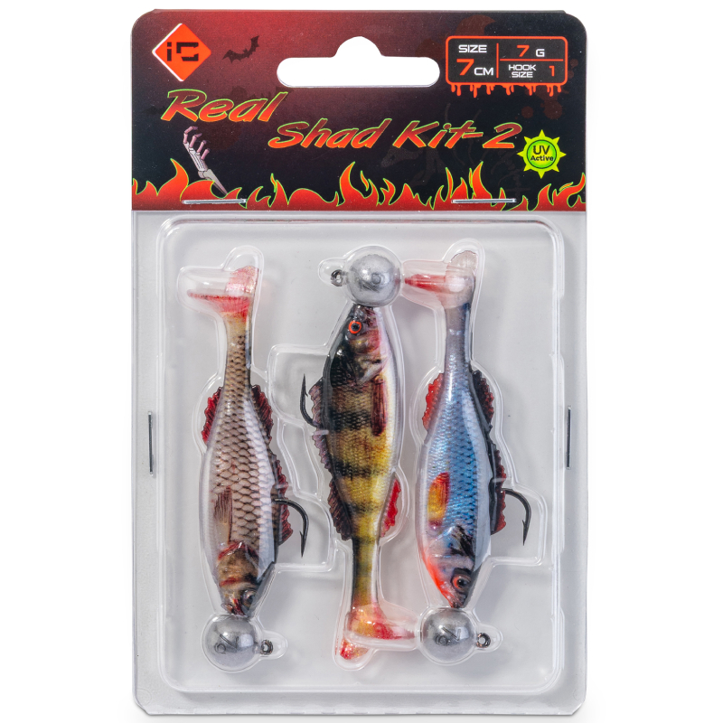 Iron Claw nástraha Real Shad Kit 11cm 10g velikosť 5/0, MIX 2, 3ks