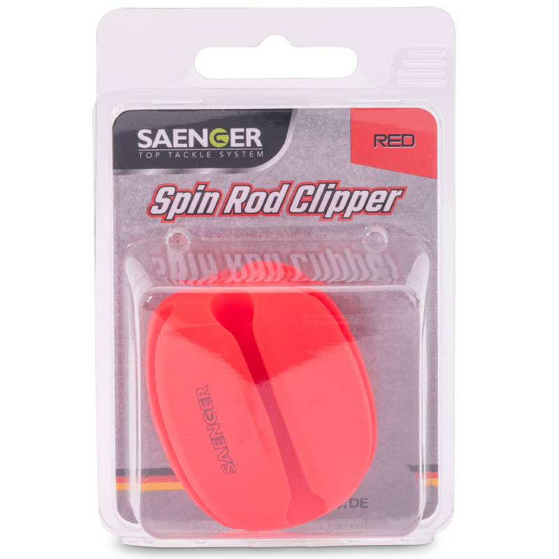 Saenger držiak prútu Spin Rod Clipper Red 1ks