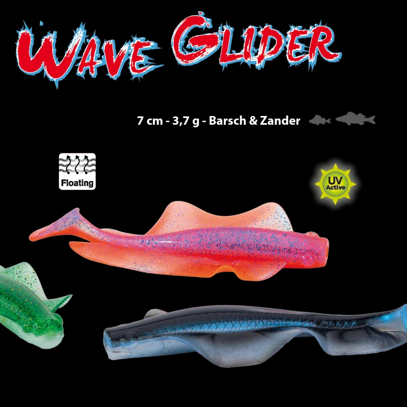 Iron Claw nástraha Wave Glider 7cm 3,7g RWF blistr 6ks