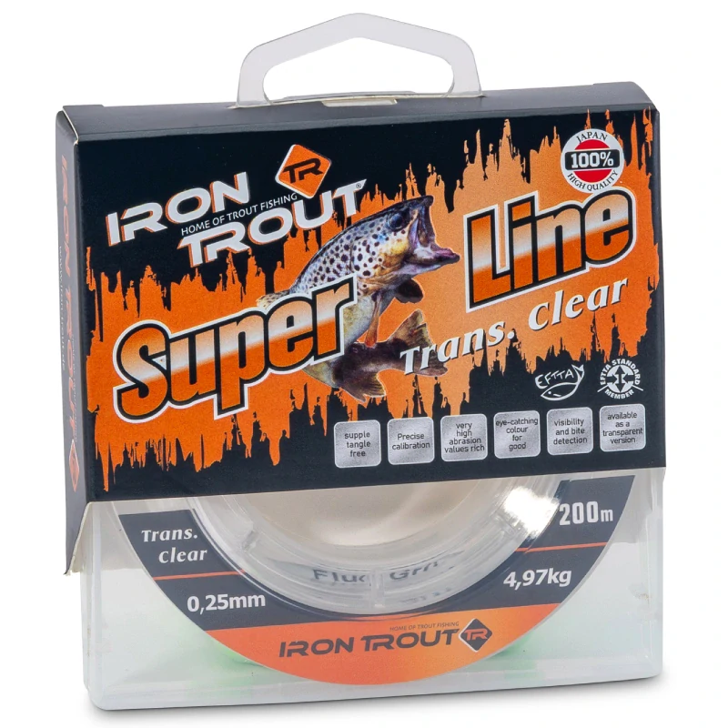 Iron Trout vlasec Super Line 200m 0,25mm Transparent Clear