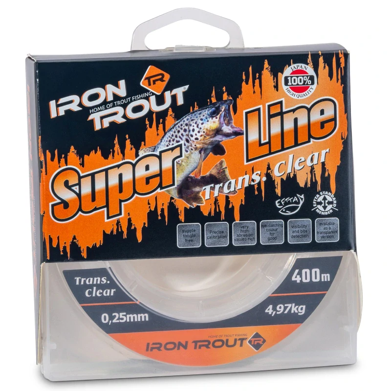 Iron Trout vlasec Super Line 400m 0,18mm Transparent Clear