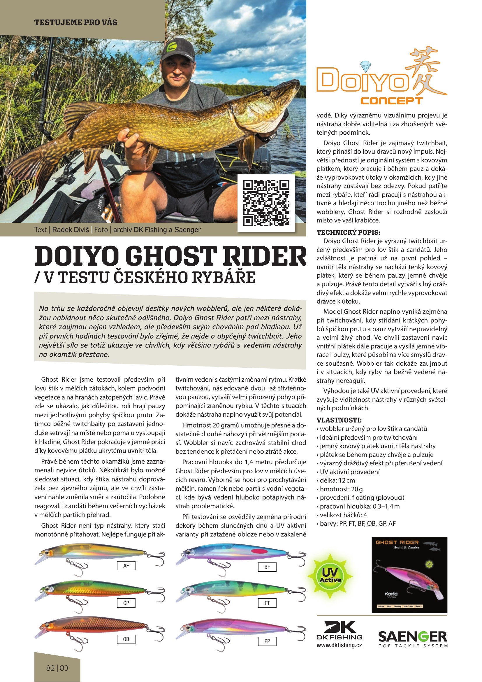Doiyo wobler Ghost Rider Hecht & Zander 12cm 20g FT