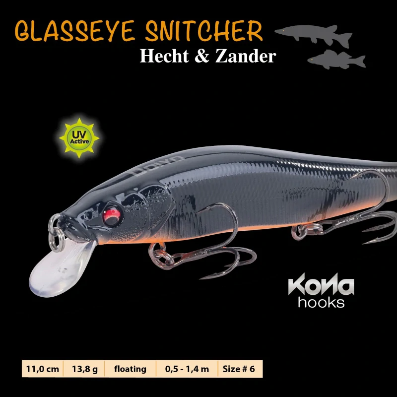 Doiyo wobler Glasseye Snitcher Hecht & Zander 11cm 13,8g BW