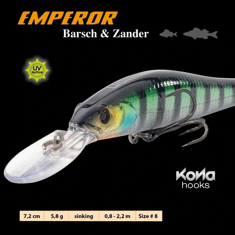 Doiyo wobler Emperor Barsch & Zander 7,2cm 5,8g BP