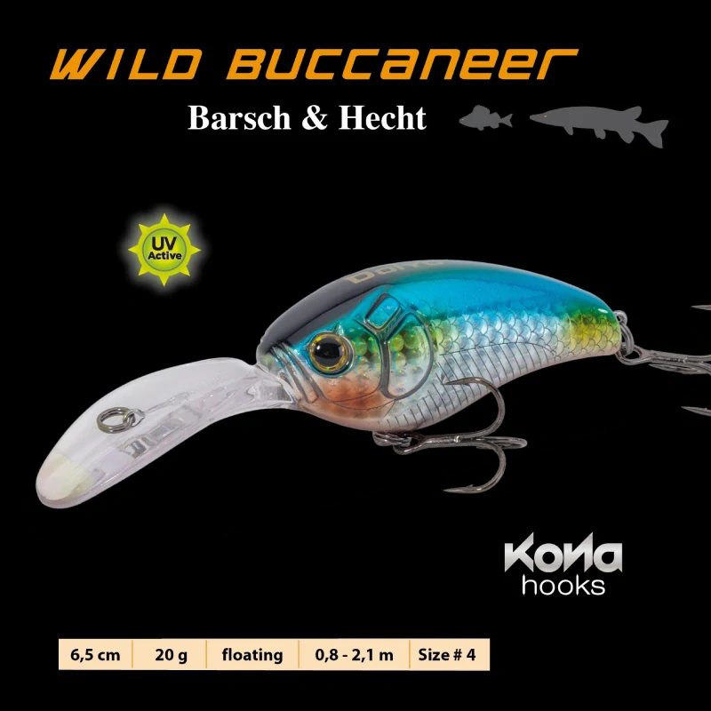 Doiyo wobler Wild Buccaneer Barsch & Hecht 6,5cm 20g CR