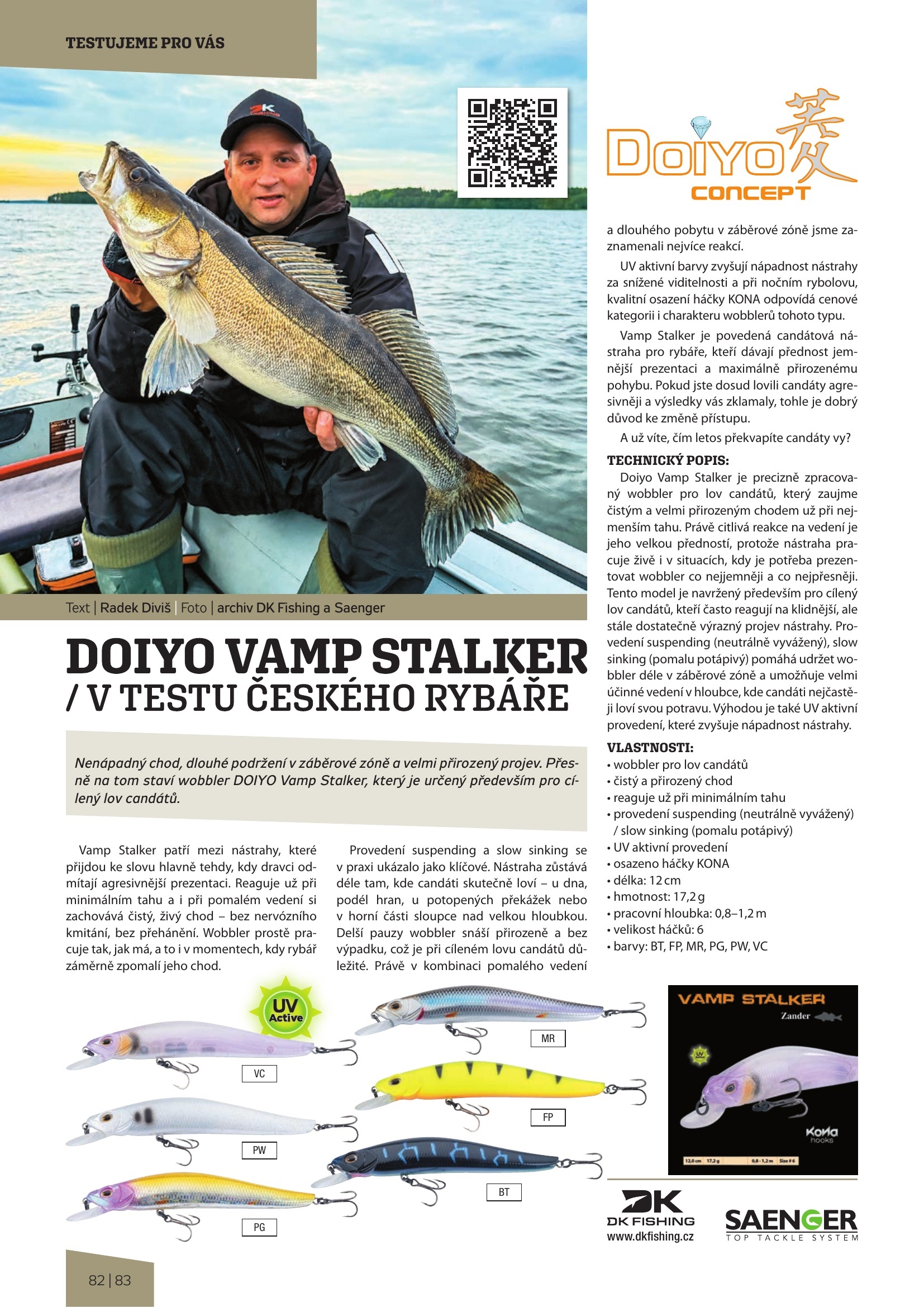 Doiyo wobler Vamp Stalker Zander 12cm 17,2g MR