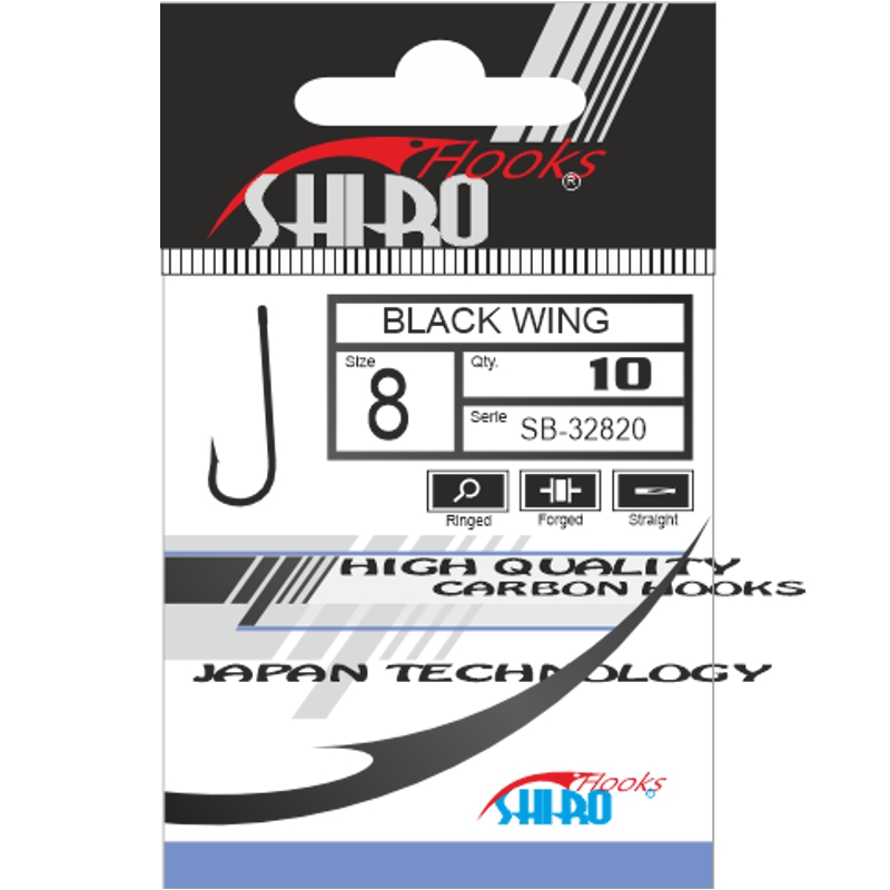 Mistrall háček Black Wing 6 black nickel 10ks
