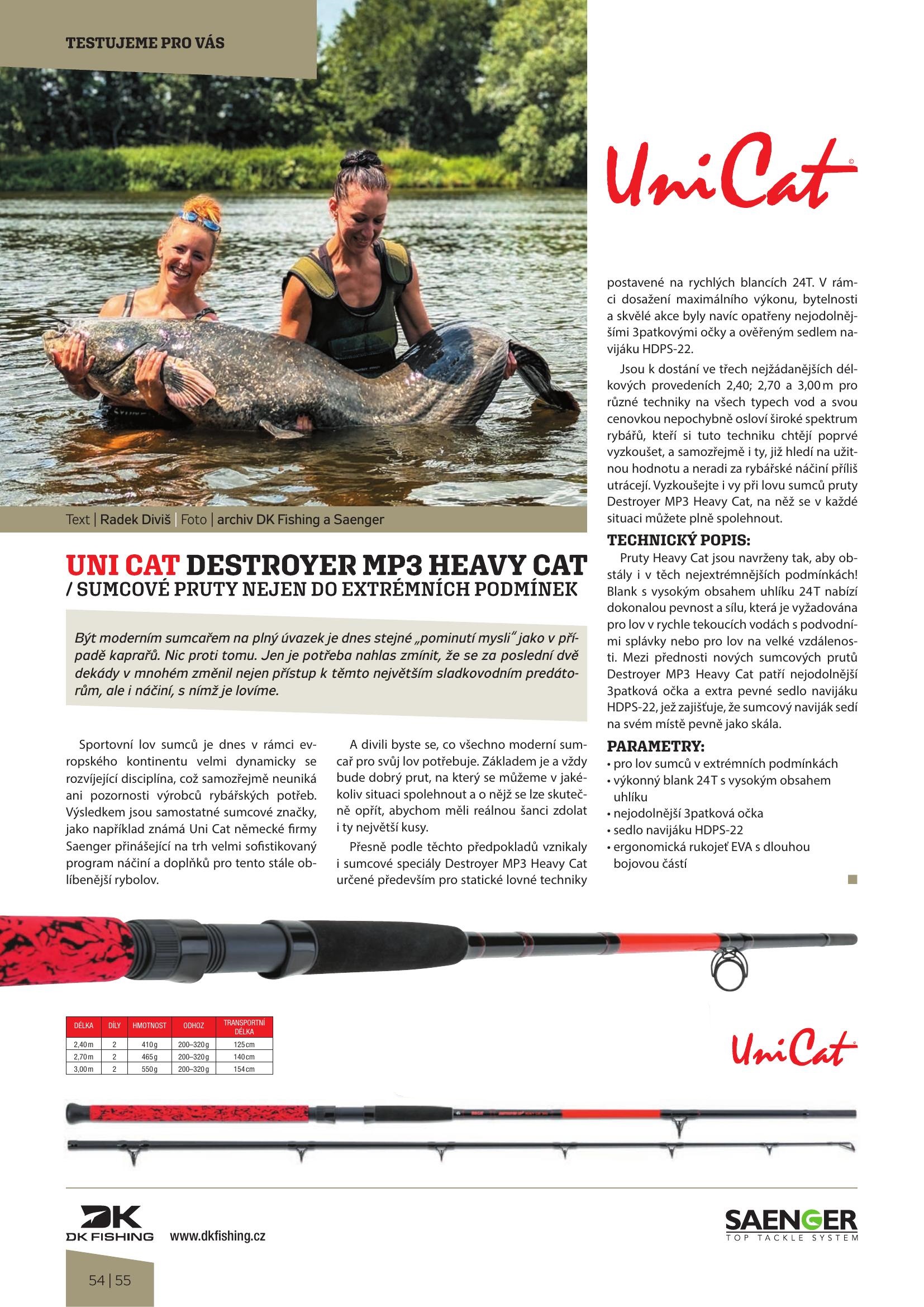 Uni Cat prut Destroyer MP3 heavy cat 2,4m 200-320g