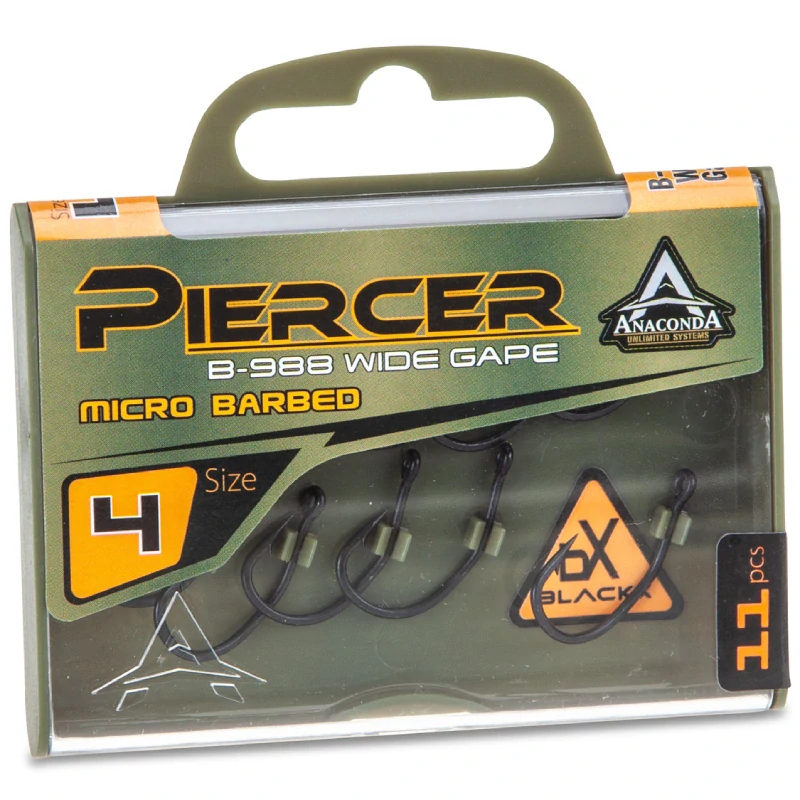 Anaconda háček Piercer Curve Shank GT-8 Micro Barb 11ks velikost 2