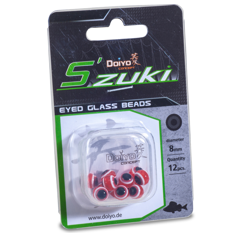 Doiyo skleněné korálky s okem Red 6mm 15ks