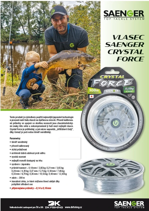 Saenger vlasec Crystal force 0,40mm 300m