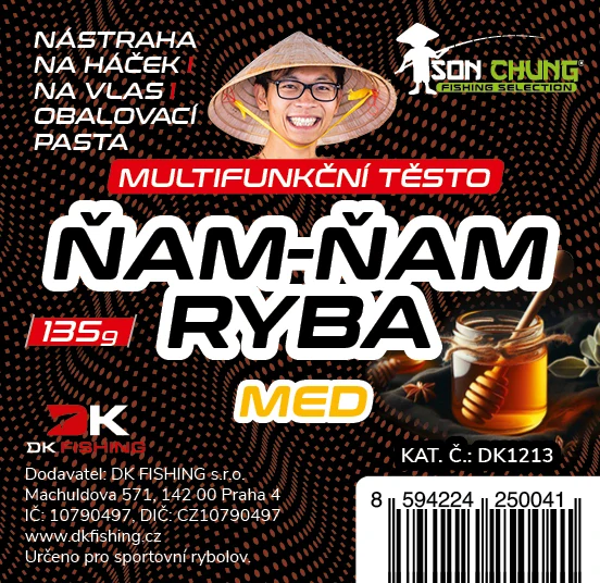 DK FISHING inovativní těsto Ňam-Ňam ryba med 135g