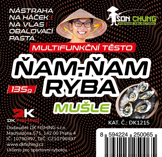 DK FISHING inovativní těsto Ňam-Ňam ryba mušle 135g