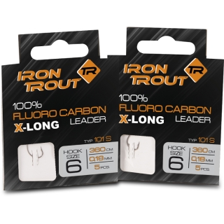 Iron trout návazec X-LONG, 101 S, 360 cm/0,14 mm, vel. 10, 5 ks