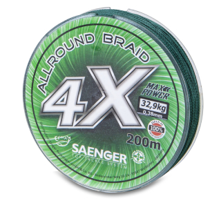 Saenger šňůra 4X Allround Braid 200m 0,55mm zelená