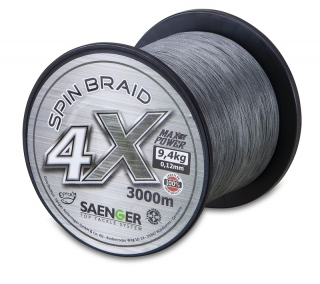 Saenger šňůra 4 X Spin Braid 3000 m/ 0,12mm