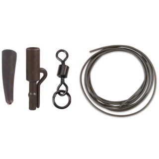 Anaconda sada 360° Flex Ring Swivel Safety Lead Clip Kit army hnědá 5ks